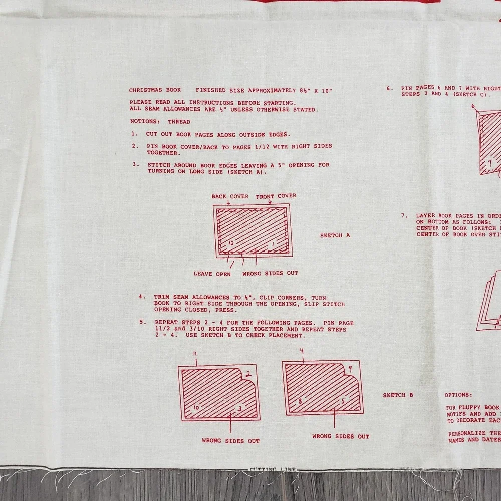 Vtg 1990 Ellen Blonder Fabric Traditions 12 Days Of Christmas Sew A Book Cloth